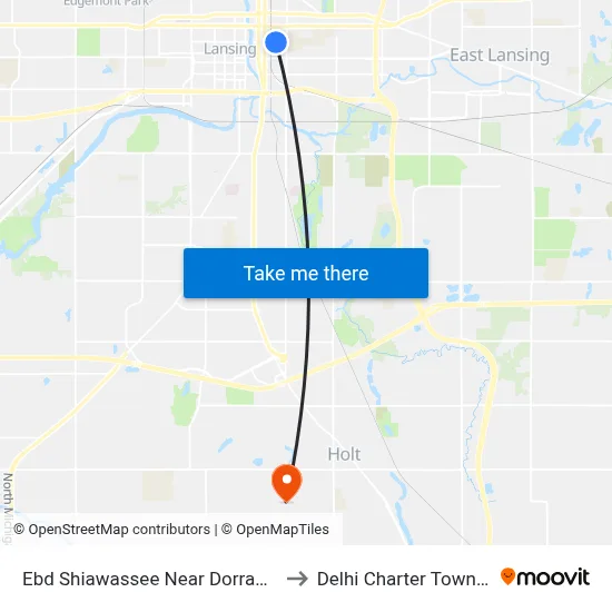 Ebd Shiawassee Near Dorrance Pl to Delhi Charter Township map