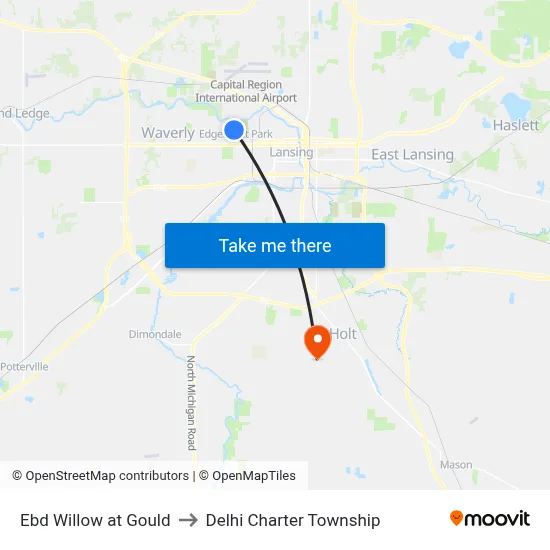 Ebd Willow at Gould to Delhi Charter Township map