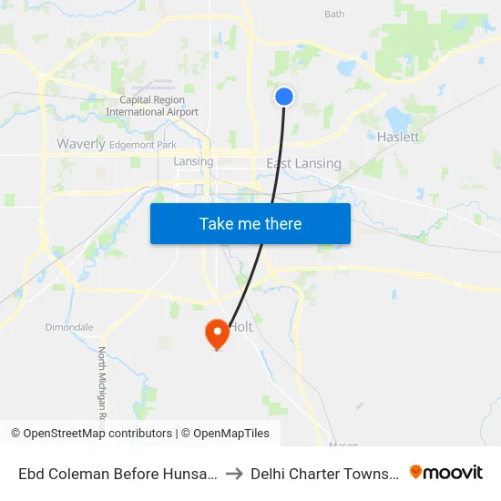 Ebd Coleman Before Hunsaker to Delhi Charter Township map