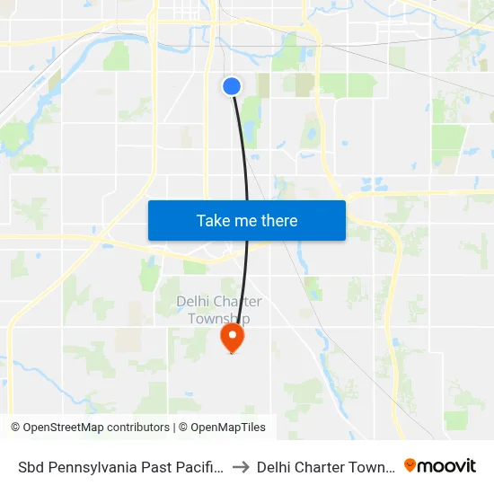 Sbd Pennsylvania Past Pacific Ave to Delhi Charter Township map