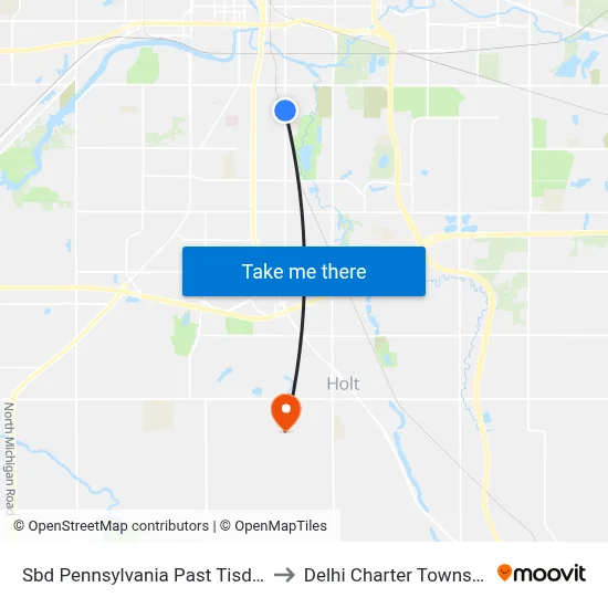 Sbd Pennsylvania Past Tisdale to Delhi Charter Township map