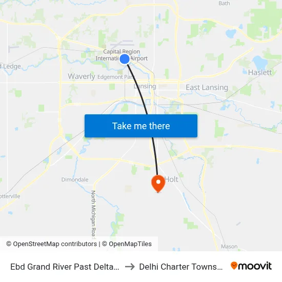 Ebd Grand River Past Delta St to Delhi Charter Township map