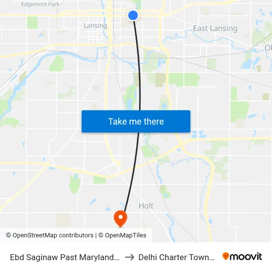 Ebd Saginaw Past Maryland Ave to Delhi Charter Township map