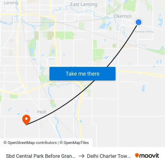 Sbd Central Park Before Grand River to Delhi Charter Township map