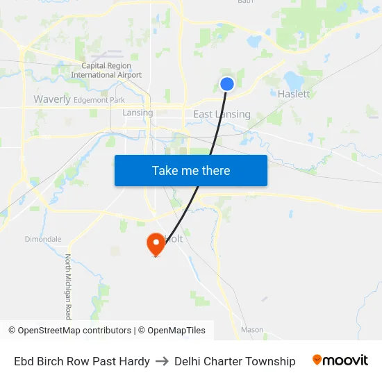 Ebd Birch Row Past Hardy to Delhi Charter Township map