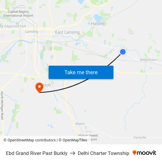 Ebd Grand River Past Burkly to Delhi Charter Township map