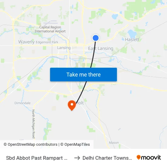 Sbd Abbot Past Rampart Way to Delhi Charter Township map