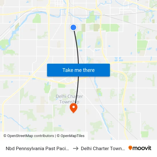 Nbd Pennsylvania  Past Pacific Av to Delhi Charter Township map