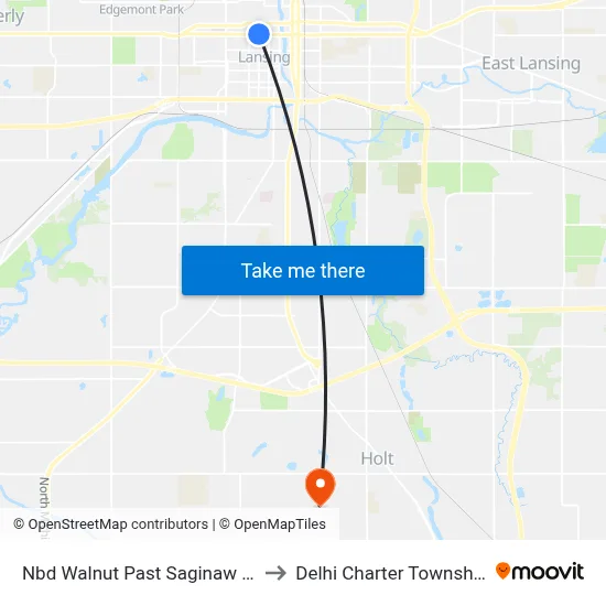 Nbd Walnut Past Saginaw St to Delhi Charter Township map