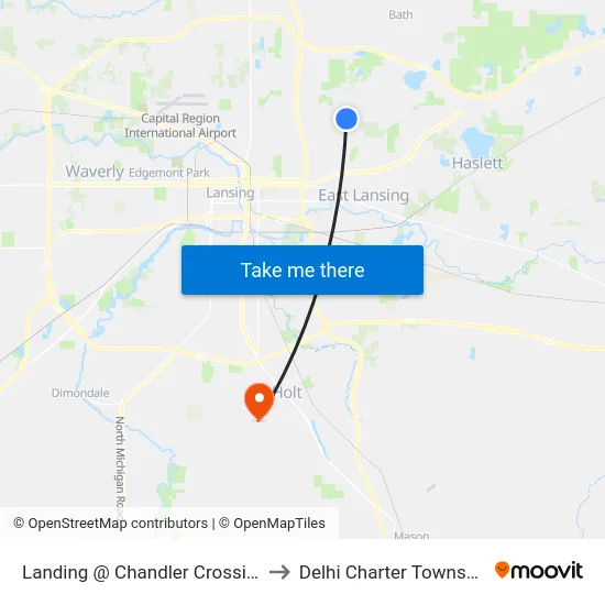 Landing @ Chandler Crossing to Delhi Charter Township map