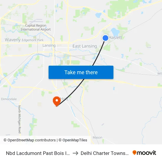 Nbd Lacdumont Past Bois Isle to Delhi Charter Township map