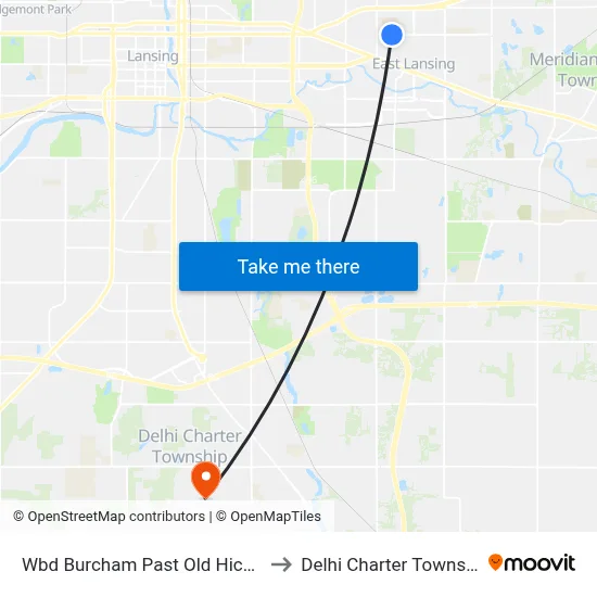 Wbd Burcham Past Old Hickory to Delhi Charter Township map