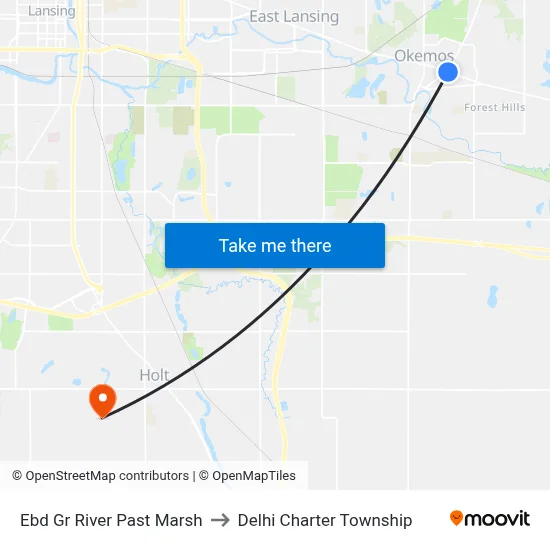 Ebd Gr River Past Marsh to Delhi Charter Township map