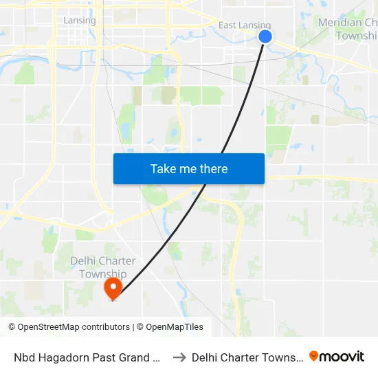 Nbd Hagadorn Past Grand River to Delhi Charter Township map