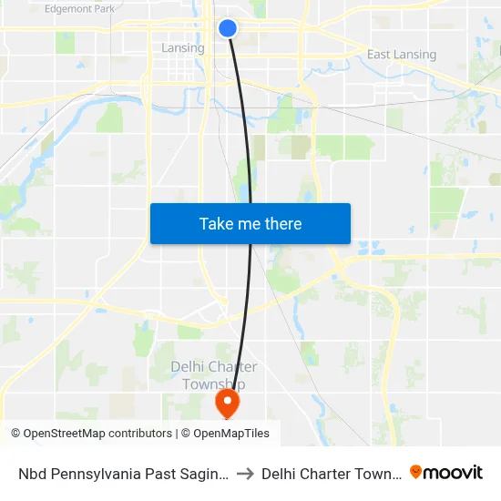 Nbd Pennsylvania Past Saginaw St to Delhi Charter Township map