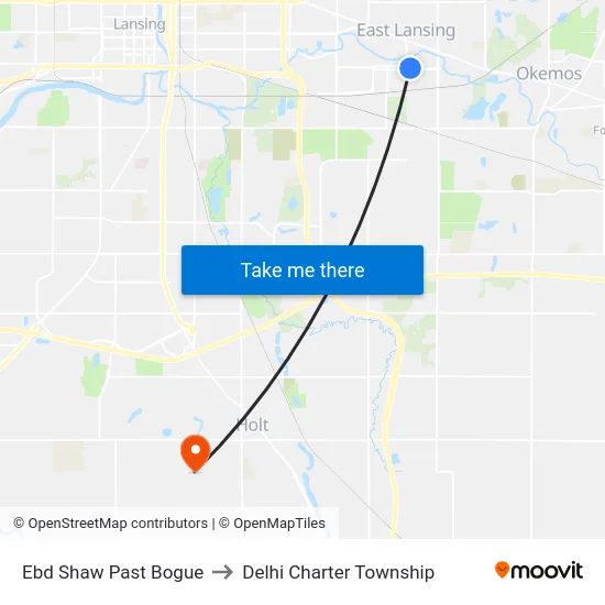 Ebd Shaw Past Bogue to Delhi Charter Township map