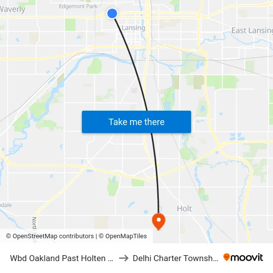Wbd Oakland Past Holten St to Delhi Charter Township map