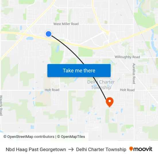 Nbd Haag Past Georgetown to Delhi Charter Township map