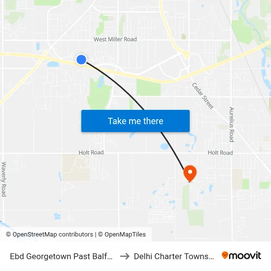 Ebd Georgetown Past Balfour to Delhi Charter Township map