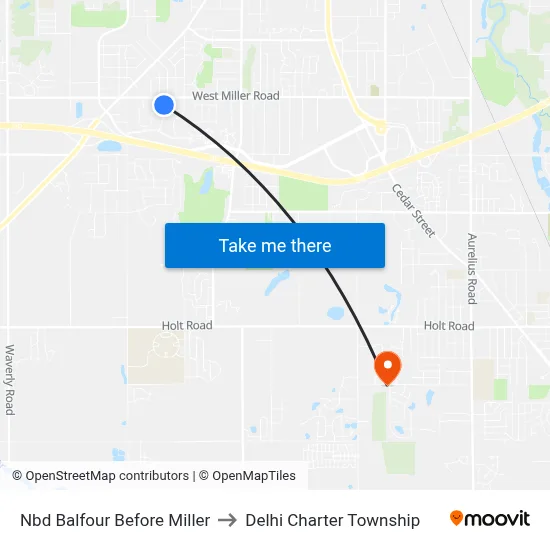 Nbd Balfour Before Miller to Delhi Charter Township map