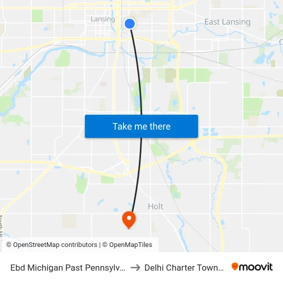 Ebd Michigan Past Pennsylvania to Delhi Charter Township map
