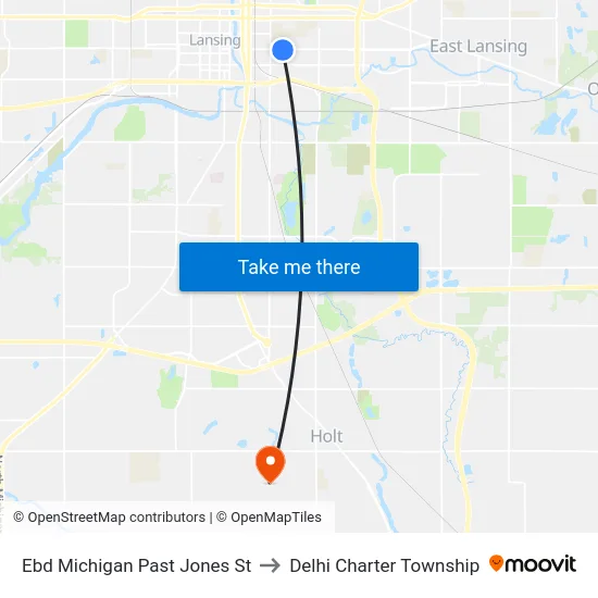Ebd Michigan Past Jones St to Delhi Charter Township map