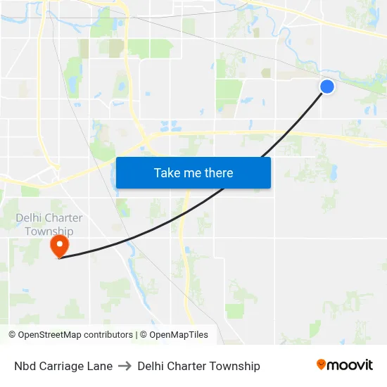 Nbd Carriage Lane to Delhi Charter Township map