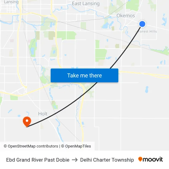 Ebd Grand River Past Dobie to Delhi Charter Township map
