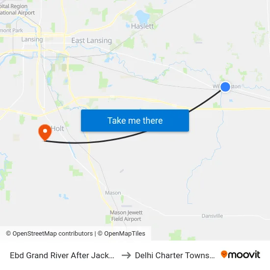 Ebd Grand River After Jackson to Delhi Charter Township map