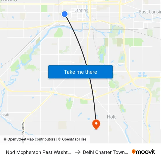 Nbd Mcpherson Past Washtenaw to Delhi Charter Township map