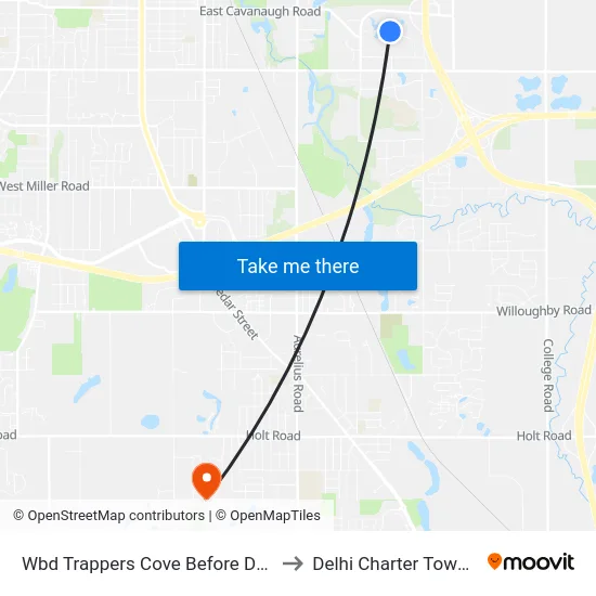 Wbd Trappers Cove Before Dunckel to Delhi Charter Township map