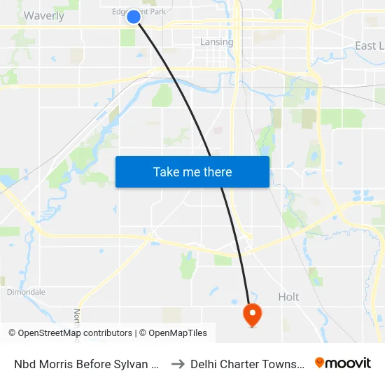 Nbd Morris Before Sylvan Ave to Delhi Charter Township map