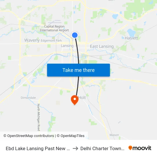 Ebd Lake Lansing Past New York to Delhi Charter Township map