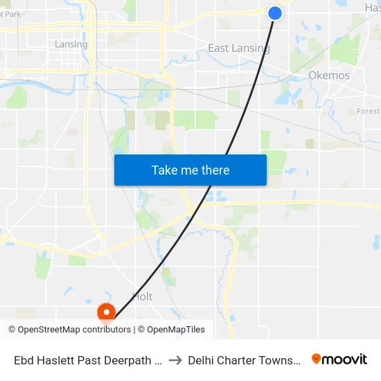 Ebd Haslett Past Deerpath Ln to Delhi Charter Township map