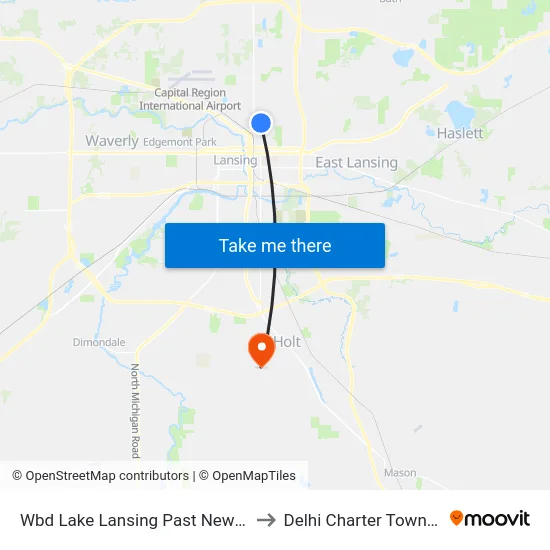 Wbd Lake Lansing Past New York to Delhi Charter Township map