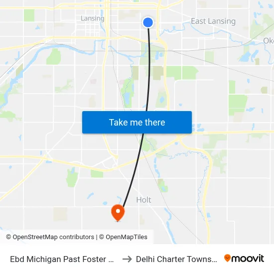 Ebd Michigan Past Foster Ave to Delhi Charter Township map
