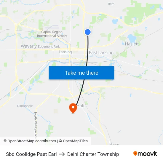 Sbd Coolidge Past Earl to Delhi Charter Township map