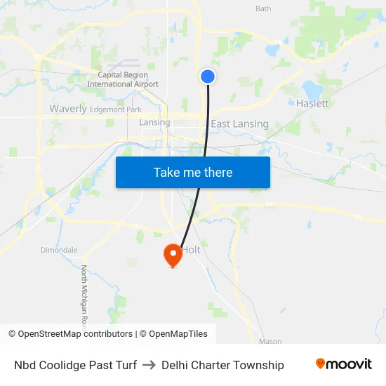 Nbd Coolidge Past Turf to Delhi Charter Township map