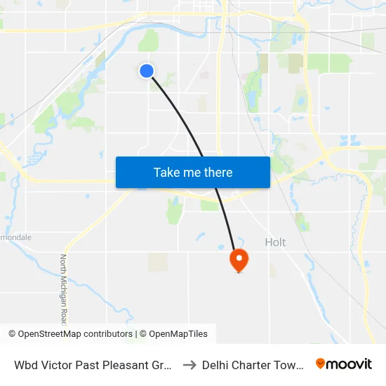 Wbd Victor Past Pleasant Grove Rd to Delhi Charter Township map
