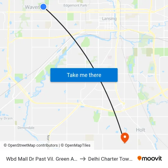 Wbd Mall Dr Past Vil. Green Access to Delhi Charter Township map