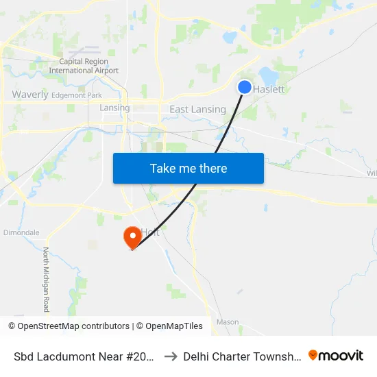 Sbd Lacdumont Near #2074 to Delhi Charter Township map