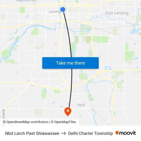 Nbd Larch Past Shiawassee to Delhi Charter Township map