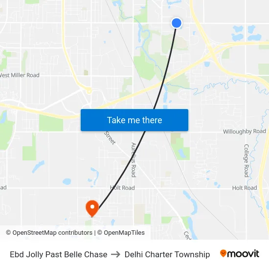 Ebd Jolly Past Belle Chase to Delhi Charter Township map