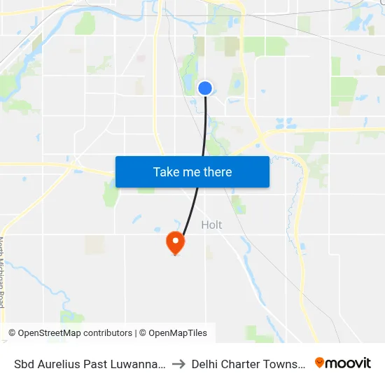 Sbd Aurelius Past Luwanna Dr to Delhi Charter Township map