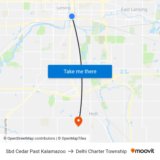 Sbd Cedar Past Kalamazoo to Delhi Charter Township map