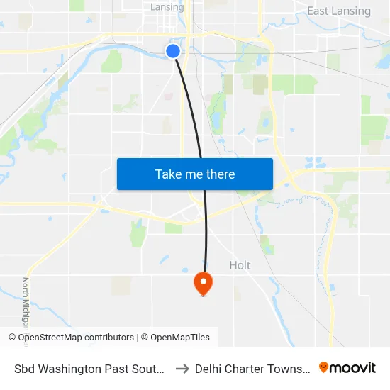 Sbd Washington Past South St to Delhi Charter Township map