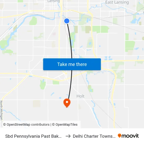 Sbd Pennsylvania Past Baker St to Delhi Charter Township map