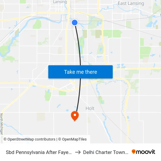 Sbd Pennsylvania After Fayette St to Delhi Charter Township map