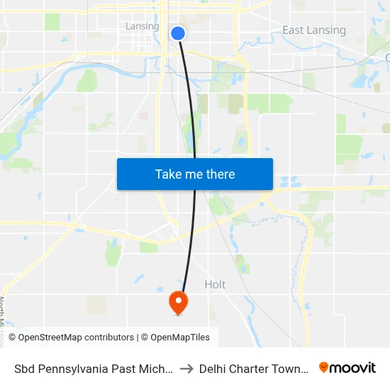 Sbd Pennsylvania Past Michigan to Delhi Charter Township map