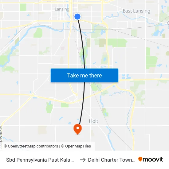 Sbd Pennsylvania Past Kalamazoo to Delhi Charter Township map